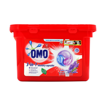 OMO 3-In-1 Laundry Capsules 15 Pack